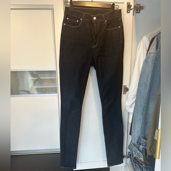 PARADISE MINE - High Rise Skinny Blue Jeans - Picture 1 of 6